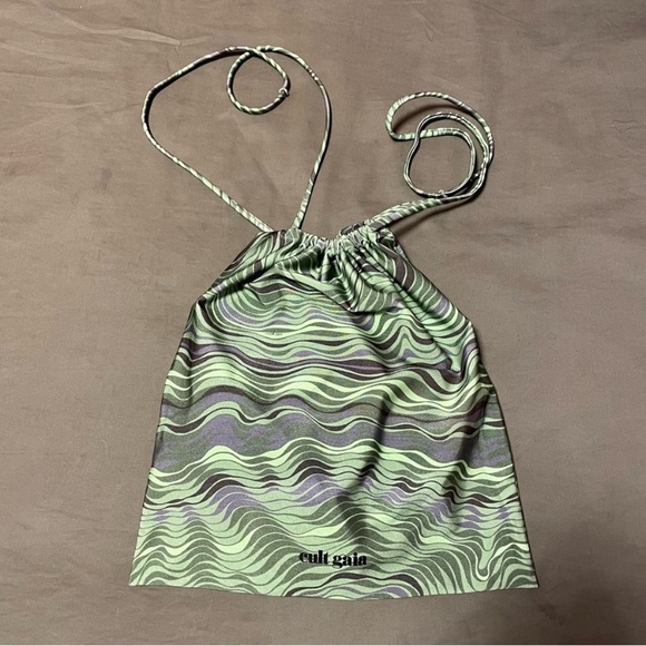 Cult Gaia Camari Cutout One Piece Swimsuit in
Saltation Basil Multi - Picture 11 of 11